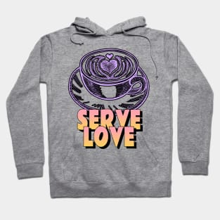 Server Love Coffee Lover Barista Inspirational Hoodie